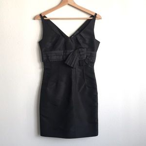NWOT 6267 Silk Blend Black Mini Sheath Dress Made in Italy Size 38 / XS